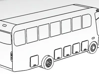 Concept bus 3D model purchase