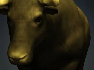 Animated Bull Low-poly 3D model