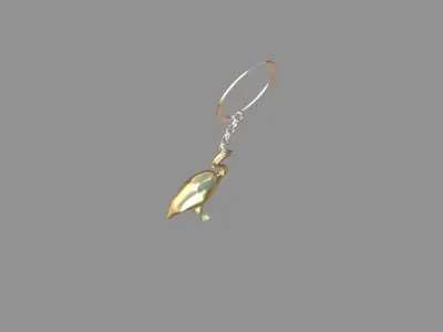flamingo keychain  3D model