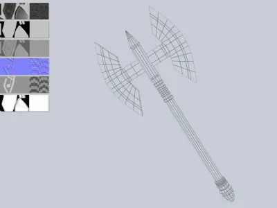 Fantasy axe Low-poly 3D model purchase