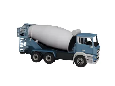 Generic Concrete Mixer Truck Construction Cement Transport 01 3D model