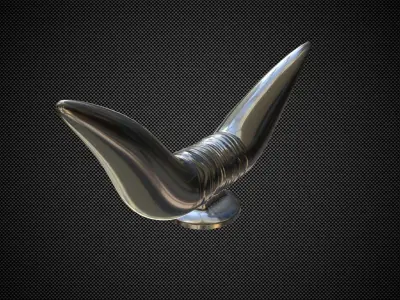 bull hood ornament 3D model