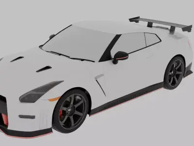 GTR  R35 Free low-poly 3D model
