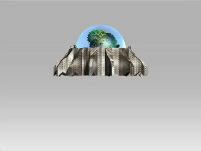 Oxygen Generator Dome Low-poly 3D model