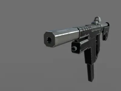 smg weapon  Low-poly 3D model