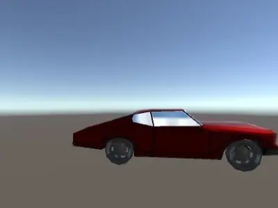 Gameready muscle-car car in desert Free low-poly 3D model