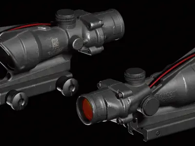 ACOG Rifle scope Low-poly 3D model purchase