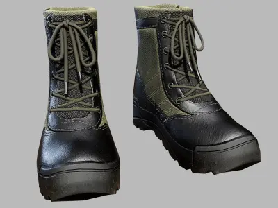 Tactical Boots Low-poly 3D model order