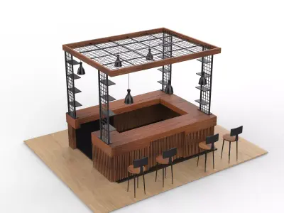 Unique Kiosk 3D model