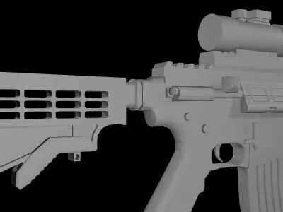 M4A1 3d gun model Low-poly 3D model
