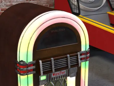 American Vintage Jukebox Wurlitzer 3D model