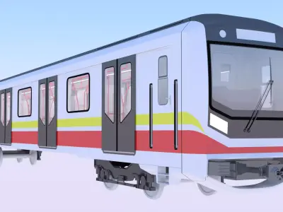 Sofia metro locomotive 3D model