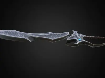 Fantasy sword Low-poly 3D model 2