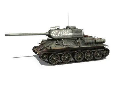 T-34 85 - Soviet medium tank - 223 3D model