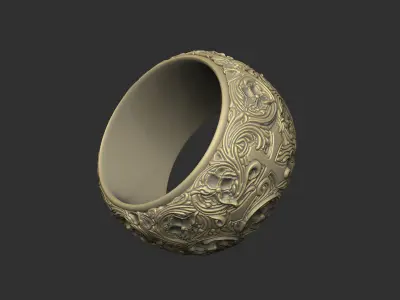 royal luxury ring pattern gothic design 3D print model