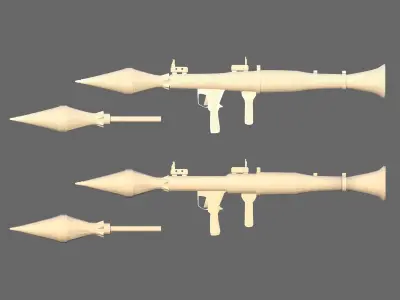 RPG-7 Launcher Free low-poly 3D model purchase
