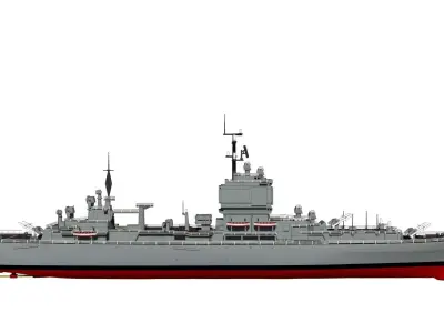 USS Long Beach CGN 9 3D print model
