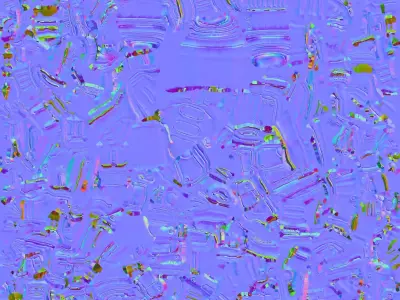 Red and Yellow Rifle 3D model