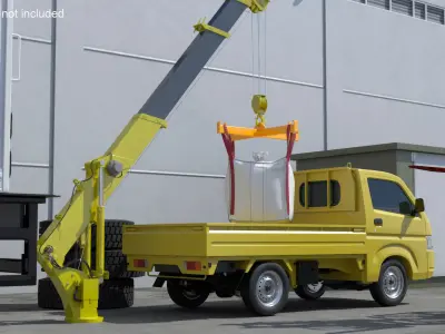 Industrial Crane with 1 Ton Bulk Bag 3D model