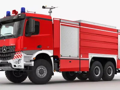 Mercedes Arocs Fire Truck 3D model