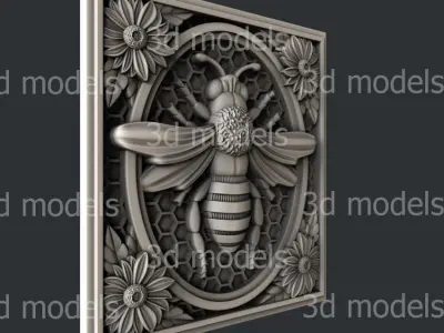 3d STL models for CNC router or 3dprinter Bee P488 3D model