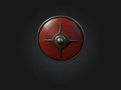 Realistic Shield Model Low-poly 3D model