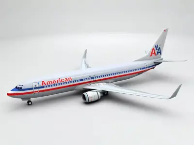 Boeing 737-800 NG Airliner - American Airlines Low-poly 3D model