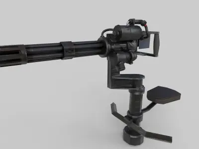 Mini turret Low-poly 3D model