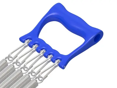 Spring Chest Expander Blue 3D model
