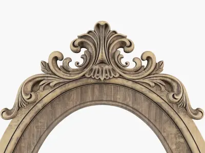 Oval mirror frame 3D model