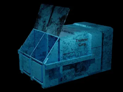 Futuristic Dumpster Low-poly 3D model