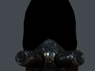 Gas mask helmet 3d model scifi Low-poly Low-poly 3D model Low-poly 3D model 21