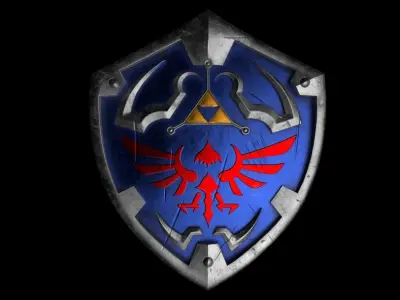 Hylian Shield PBR Low-poly 3D model