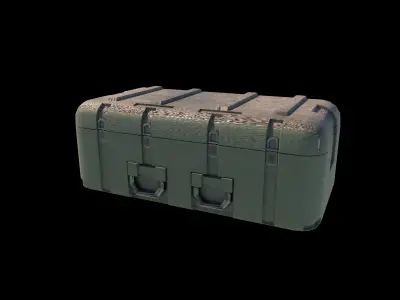 military crate Low-poly 3D model purchase