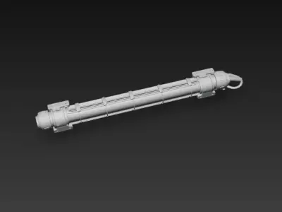 Industrial Sci-Fi Tube Light - Neon Lamp PBR Low Poly Game Ready Low-poly 3D model