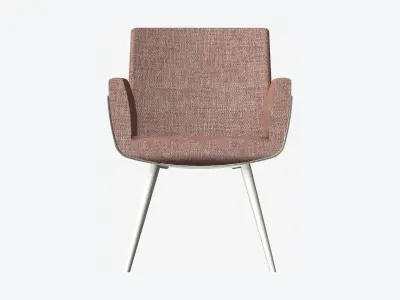 Furniture - Chair - Contemporary - Solid Wood Frame Low-poly 3D model