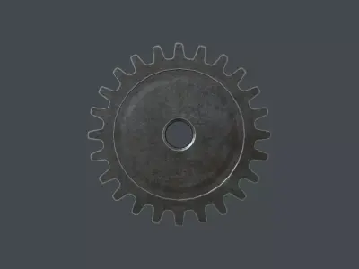 GEAR-003 sprocket gear Low-poly 3D model