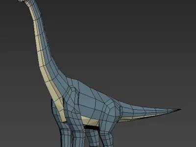 Dinosaurs Lowpoly - Herbivores Pack Low-poly 3D model