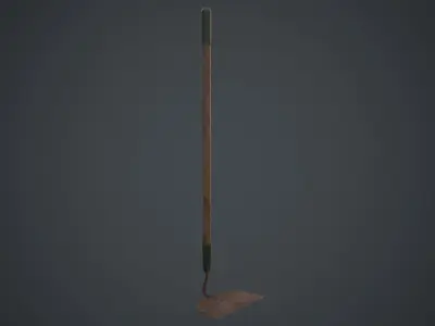 Hoe 3C Low-poly 3D model