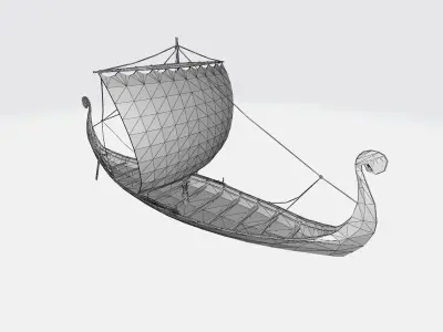 Viking Boat 3D model
