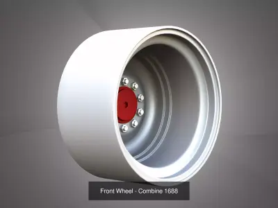 Front Wheel and Tire - Combine 1688 3D Model Pack