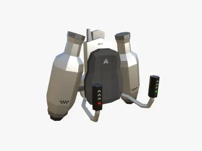 Jetpack Low Poly H05 - SciFi Character Design Low-poly 3D model
