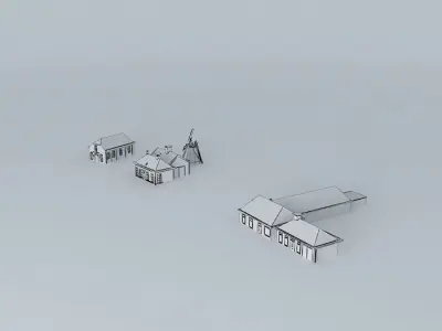 Baptist church from north horn Free 3D model