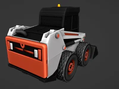 skid steer loader lowpoly Low-poly 3D model