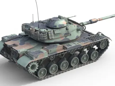 M60 battle Tank Low-poly 3D model