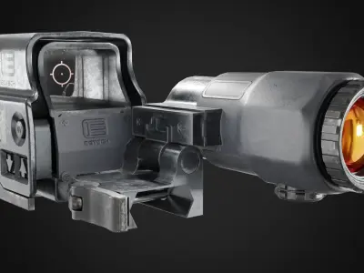 EOTech EXPS3 HWS  Low-poly 3D model