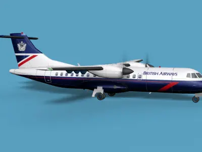 ATR  ATR-42-500 British Airways 3D model