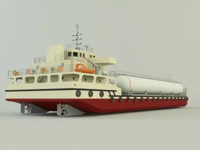 LPG Gas Carrier Ship 3D model