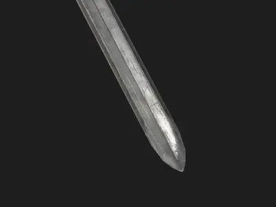 European Short Sword Low-poly 3D model