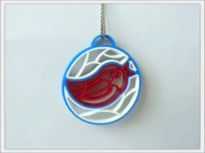 Christmas bird Free 3D print model